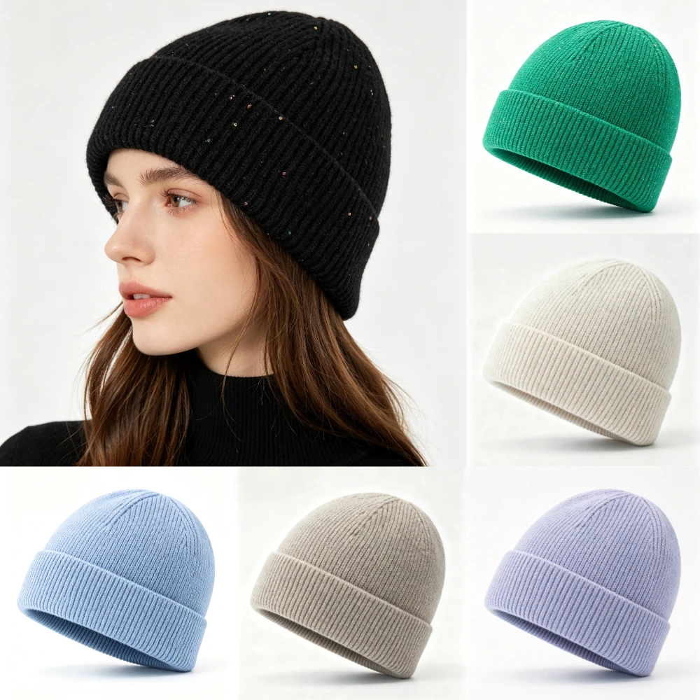 New Women’s Cuffed Ribbed Knit - Beanie Cuffed Knit recension och pris